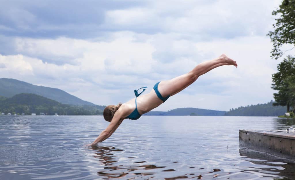 Woman Diving